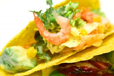 Изображение рецепта ''Сметанная заправка для мексиканского салата с креветками''