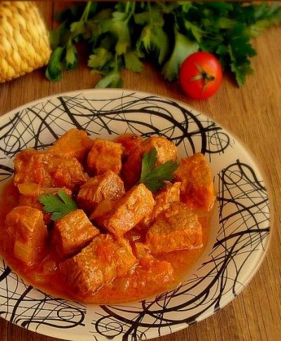 Изображение рецепта ''Баранина в томатном соусе''