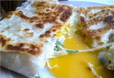 Изображение рецепта ''Ёка, или лаваш с яйцом и сыром''