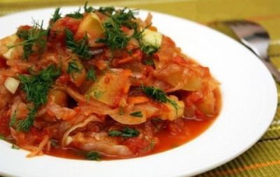 Изображение рецепта Рагу из кабачков и капусты