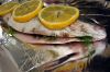 Тщательно рыбу заворачиваем в фольгу, чтобы не вытекал сок, и отправляем в предварительно разогретую до 180 градусов духовку минут на 20 не больше.  Выкладываем на большую сервировочную тарелку, украшаем веточками зелени и ломтиками лимона. Прекрасный, полезный и питательный  обед готов! 