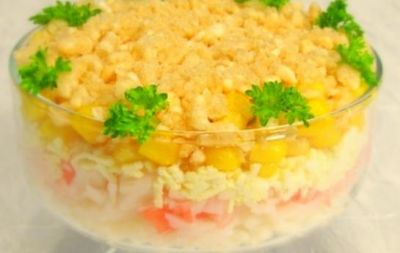 Изображение рецепта Салат с рисом и крабовым мясом