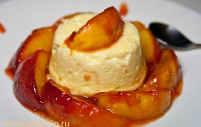 Изображение рецепта Запеченная рикотта с персиками