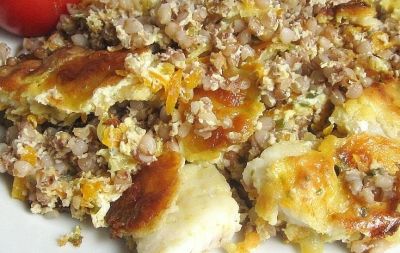 Изображение рецепта Запеканка с рыбой и гречкой