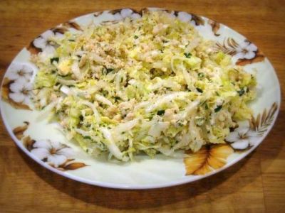 Изображение рецепта ''Салат с пекинской капустой и мягким сыром''