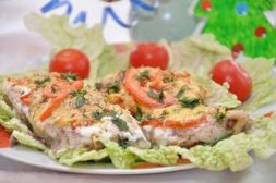 Изображение рецепта Запеченная рыба с сыром и помидорами