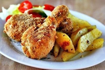 Изображение рецепта ''Хрустящие куриные ножки с арахисом''