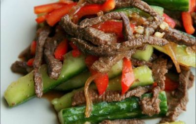 Изображение рецепта Мясо с огурцами по-корейски