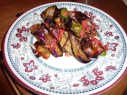 Изображение рецепта Острый салат из жареных баклажанов