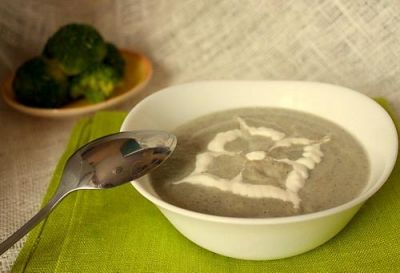 Изображение рецепта ''Крем-суп из брокколи и шампиньонов''