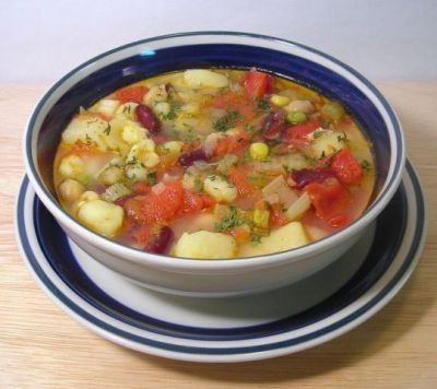 Изображение рецепта ''Фасолевый суп с перцем и кукурузой''