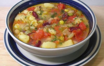 Изображение рецепта Фасолевый суп с перцем и кукурузой