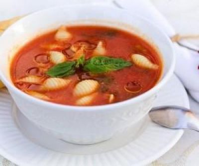Изображение рецепта ''Томатный крем-суп с макаронами''