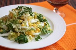 Изображение рецепта Салат с кукурузой и кунжутом