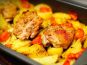 Изображение рецепта «Картошка с курицей и овощами в духовке»