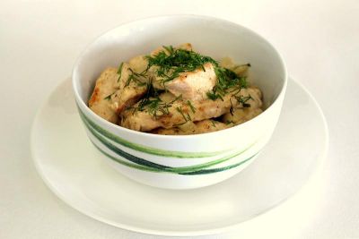 Изображение рецепта ''Куриное филе в сметане с сыром''