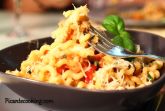 Изображение рецепта Паста с соусом из помидоров, анчоусов и базилика