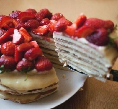 Изображение рецепта ''Творожный торт на сковороде''