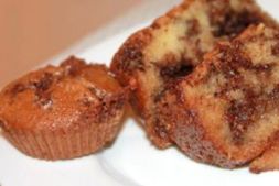 Изображение рецепта Сметанный кекс с шоколадно-ореховой начинкой
